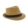 Leather Trilby Hat - Brown Strike - Traclet Boutique Reference: 5283 | Traclet Hat Shop