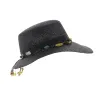 Giuditta - Black straw cap Reference: 5299 | Traclet Hat Shop