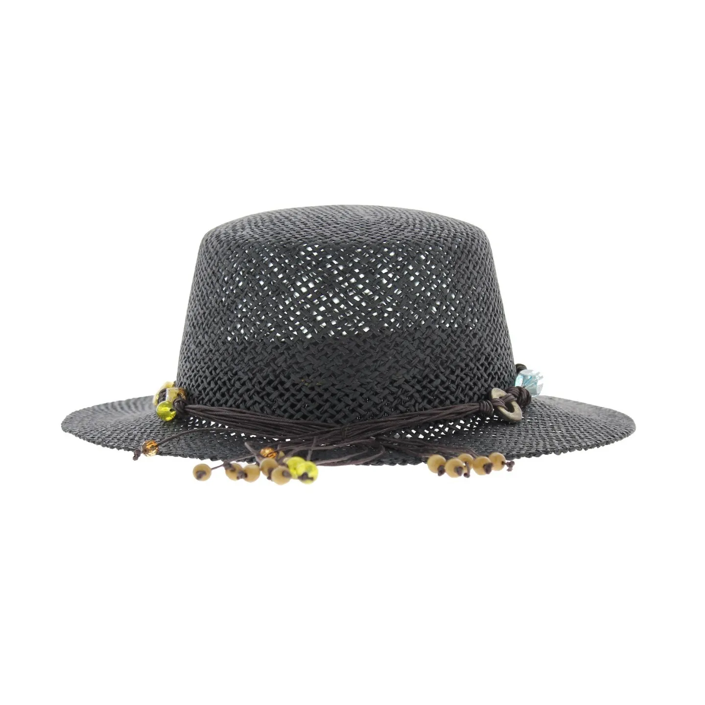 Giuditta - Black straw cap Reference: 5299 | Traclet Hat Shop