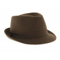 Brown Trilby Cotton Hat