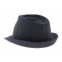 Navy Blue Cotton Trilby Hat