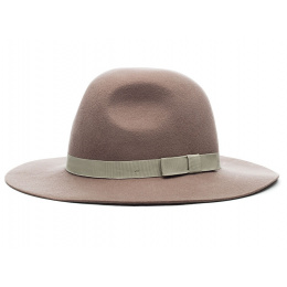 Dalila Beige Felt Wide-Brim Hat - Brixton
