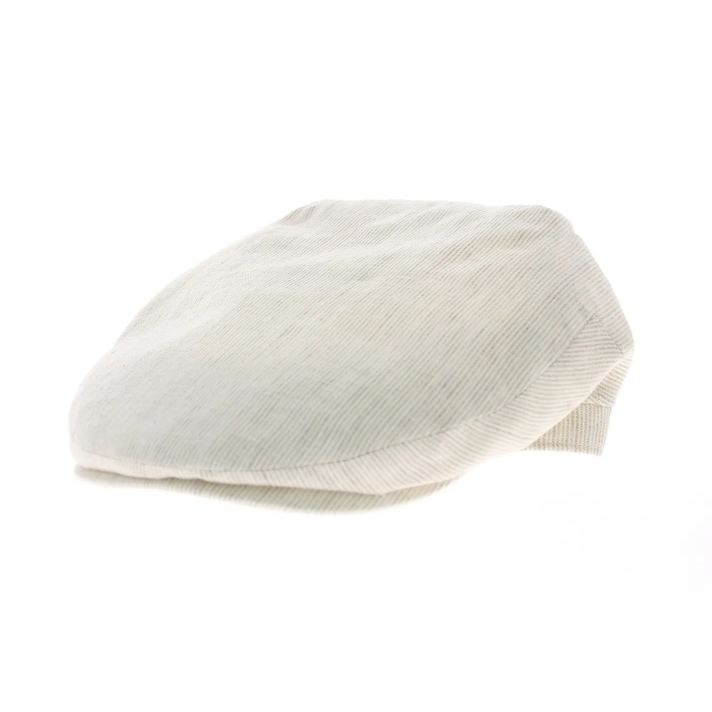Casquette plate - 100% lin fantaisie beige Reference : 4536 | Chapellerie Traclet