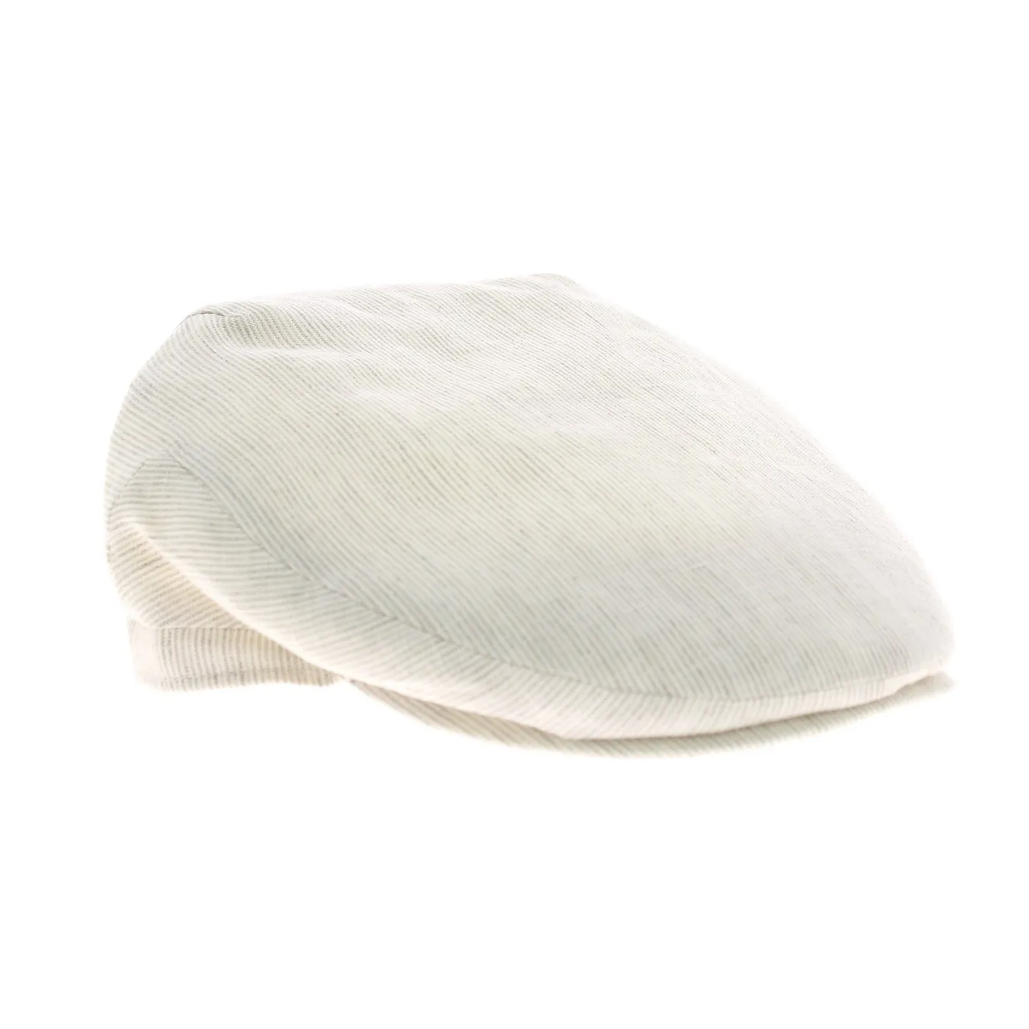 Casquette plate - 100% lin fantaisie beige Reference : 4536 | Chapellerie Traclet