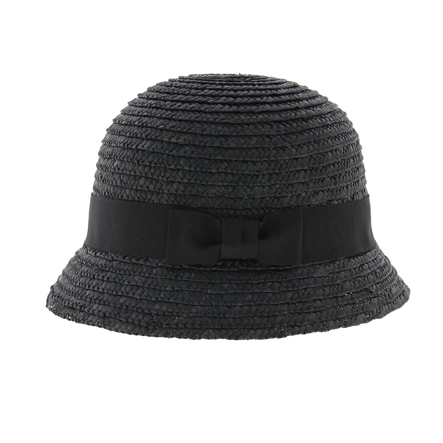 Maithe Black Straw Cloche Hat Reference: 5376 | Traclet Hat Shop