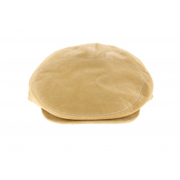 Flat Leather Cap Ralph Beige