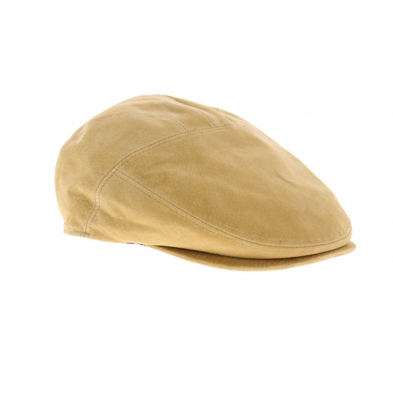 Beige Ralph Flat Leather Cap