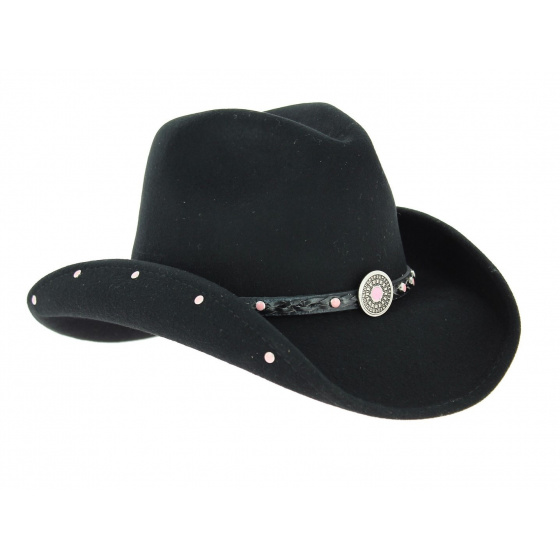 Baby Jane Kids Black Wool Felt Hat - Bullhide