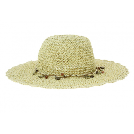 Wide-Brimmed Sun Hat - Dorfman - Ecru color
