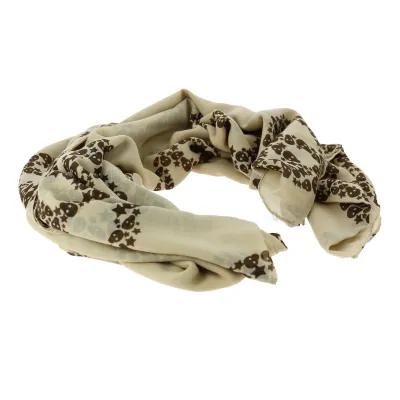 Foulard Peace and Skull beige Reference : 5449 | Chapellerie Traclet