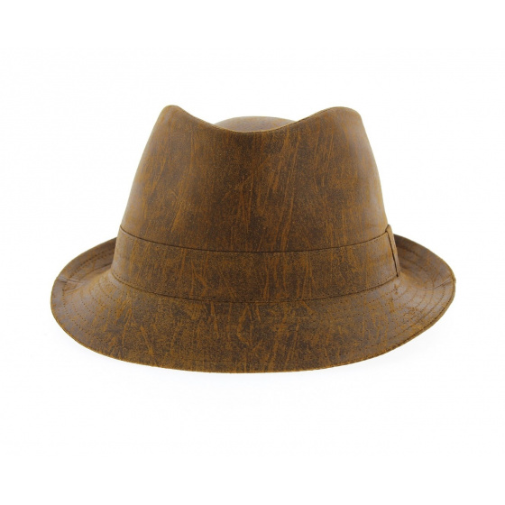 Chapeau trilby cuir camel Chapeau trilby cuir camel