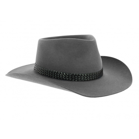 Chapeau feutre Snow River Akubra - Gris