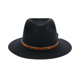 Banjo Patterson Black Fur Felt Hat - Akubra