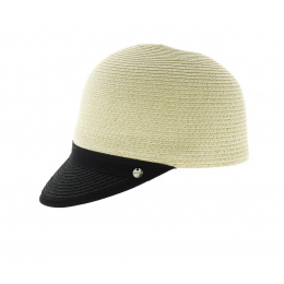 Straw bomber style cap