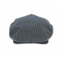 Barrel Navy Stripes Flat Cap - Brixton