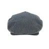 Casquette plate Barrel Navy Stripes - Brixton Reference : 5543 | Chapellerie Traclet