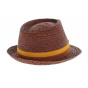 Fedora Hat - Ashley Raffia Teak