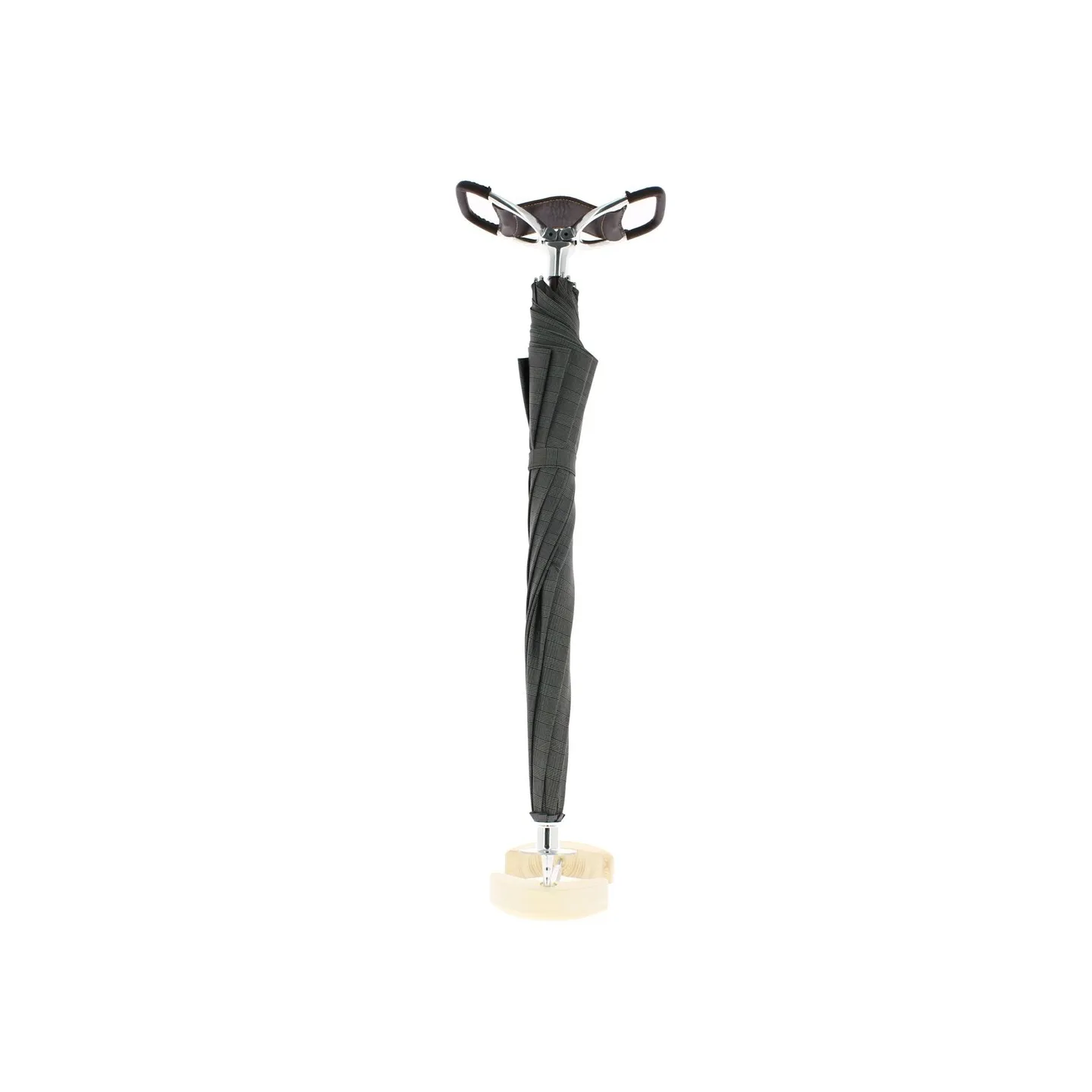 Grey walking stick-seat umbrella - Il Marchesato Reference: 5642 | Traclet Hat Shop