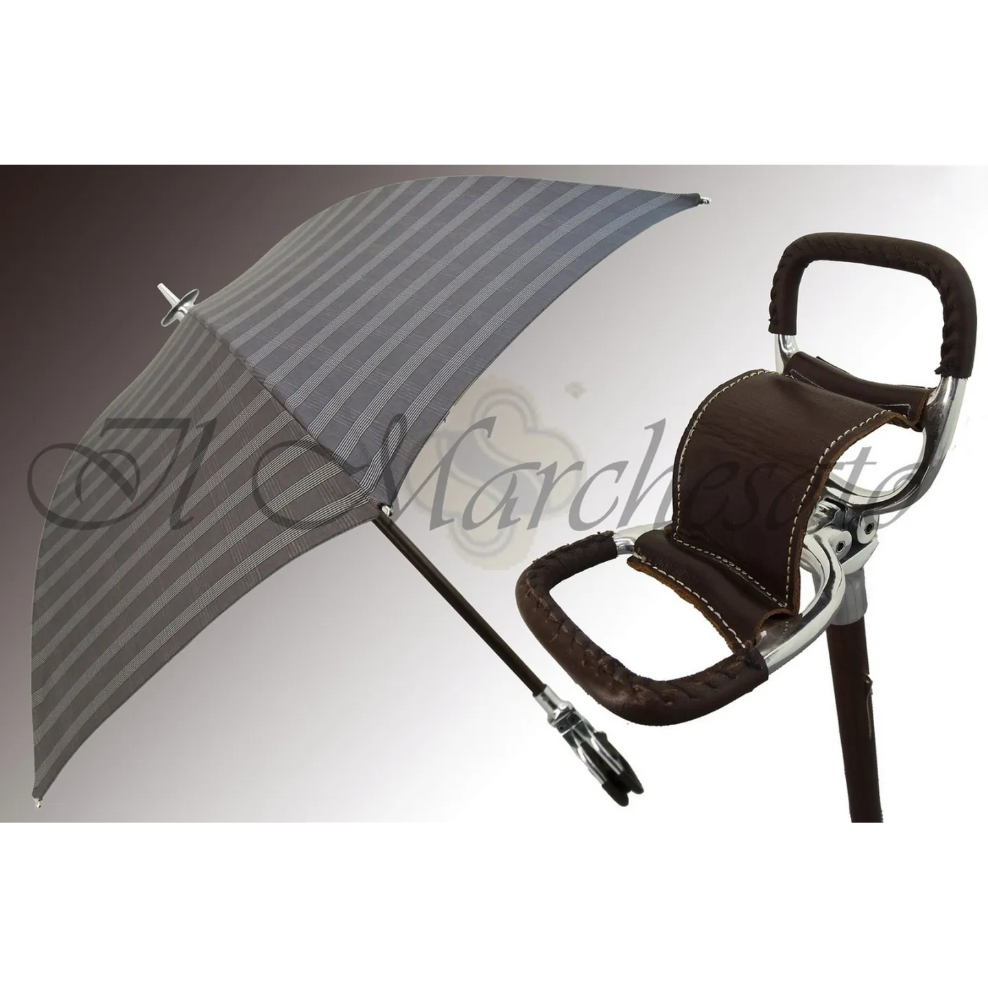Canne-siège parapluie gris - Il Marchesato Reference : 5642 | Chapellerie Traclet