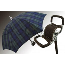 Green walking stick-seat umbrella - Il Marchesato