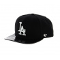 Los Angeles Dodgers Cap with Faux Leather Visor - 47 Brand
