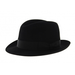 Black Felt Fedora Hat - Tonak