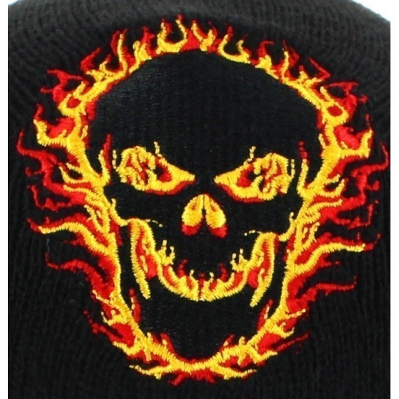 Bonnet Blackout Skull - Hot Leathers