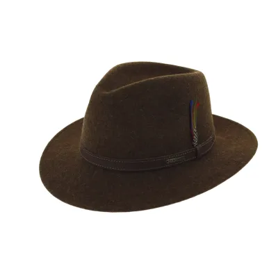 Chapeau Powell Woolfelt Marron - Stetson Reference : 5752 | Chapellerie Traclet