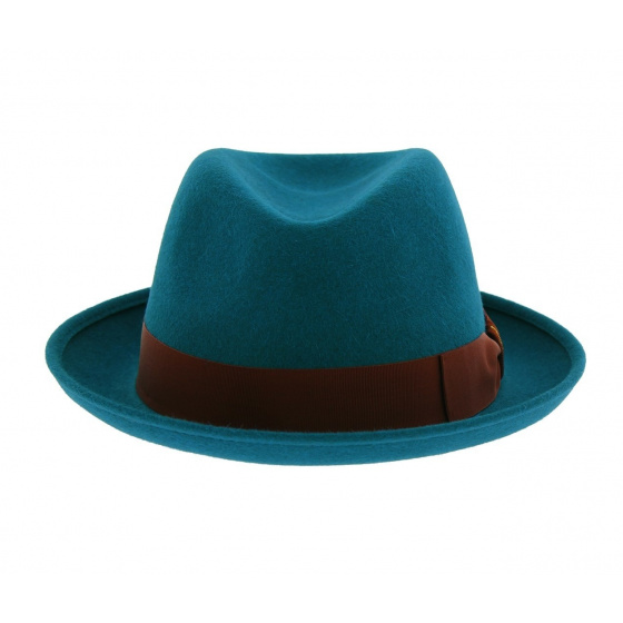 Chapeau Trilby Celeste Feutre Poil Bleu - Borsalino