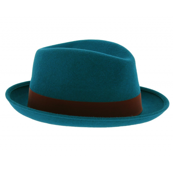 Borsalino Blue Fur Felt Celeste Trilby Hat