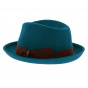 Borsalino Blue Fur Felt Celeste Trilby Hat