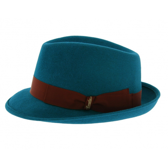 Borsalino Blue Fur Felt Celeste Trilby Hat