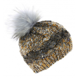 Pompon hat - Caramello