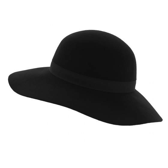 Traclet Wool Wide Brim Hat - Black Lorelei