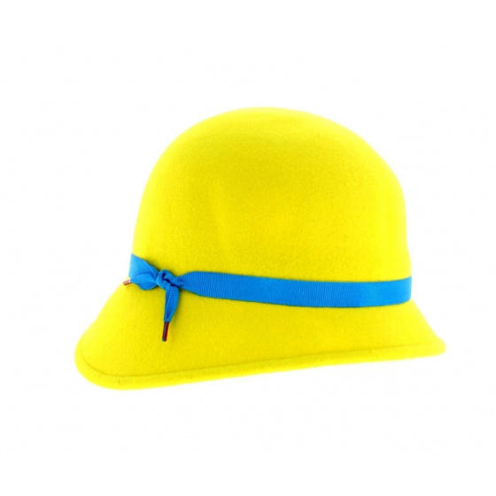 Natalina Cloche Hat - Yellow