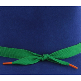 Felt wide-brimmed hat - Blue Gemma