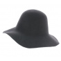 Gray Wool Felt Garbo Wide-Brimmed Hat - No Hats