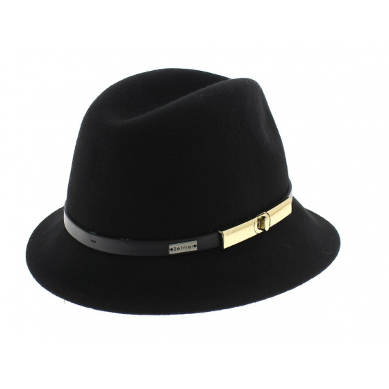 Black Darcy Trilby Hat - Betmar
