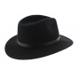 Black Wool Felt Messer Fedora Hat - Brixton