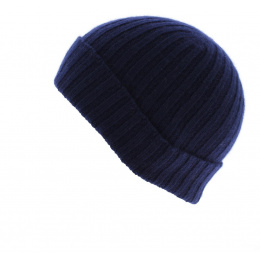 French Navy Cashmere Beanie - TRACLET
