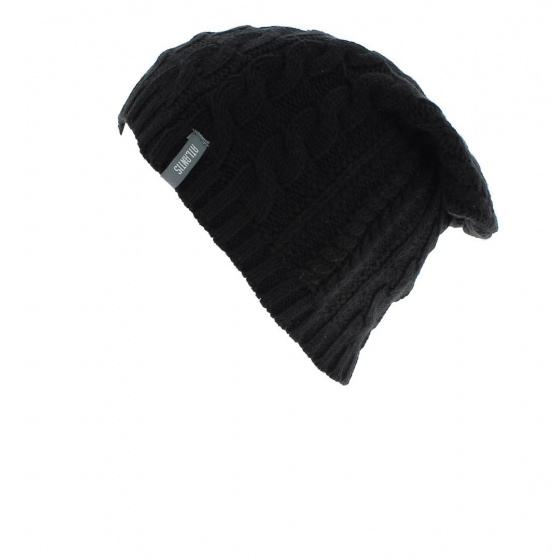 Black Medlev Long Beanie - Atlantis