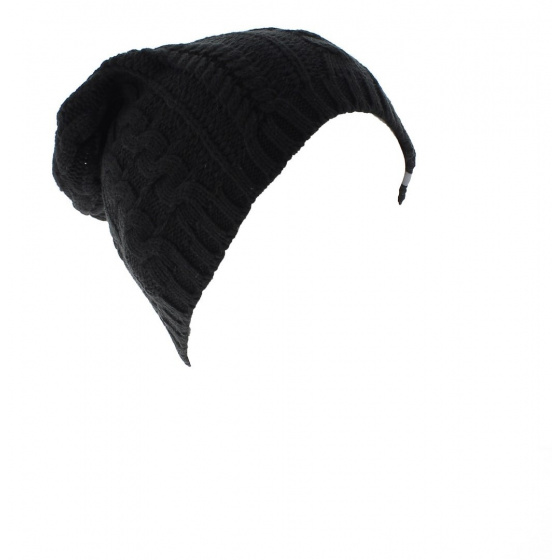 Black Medlev Long Beanie - Atlantis