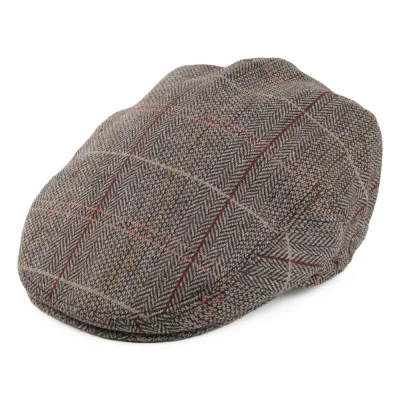 Somerset brown wool flat cap - Jaxon
