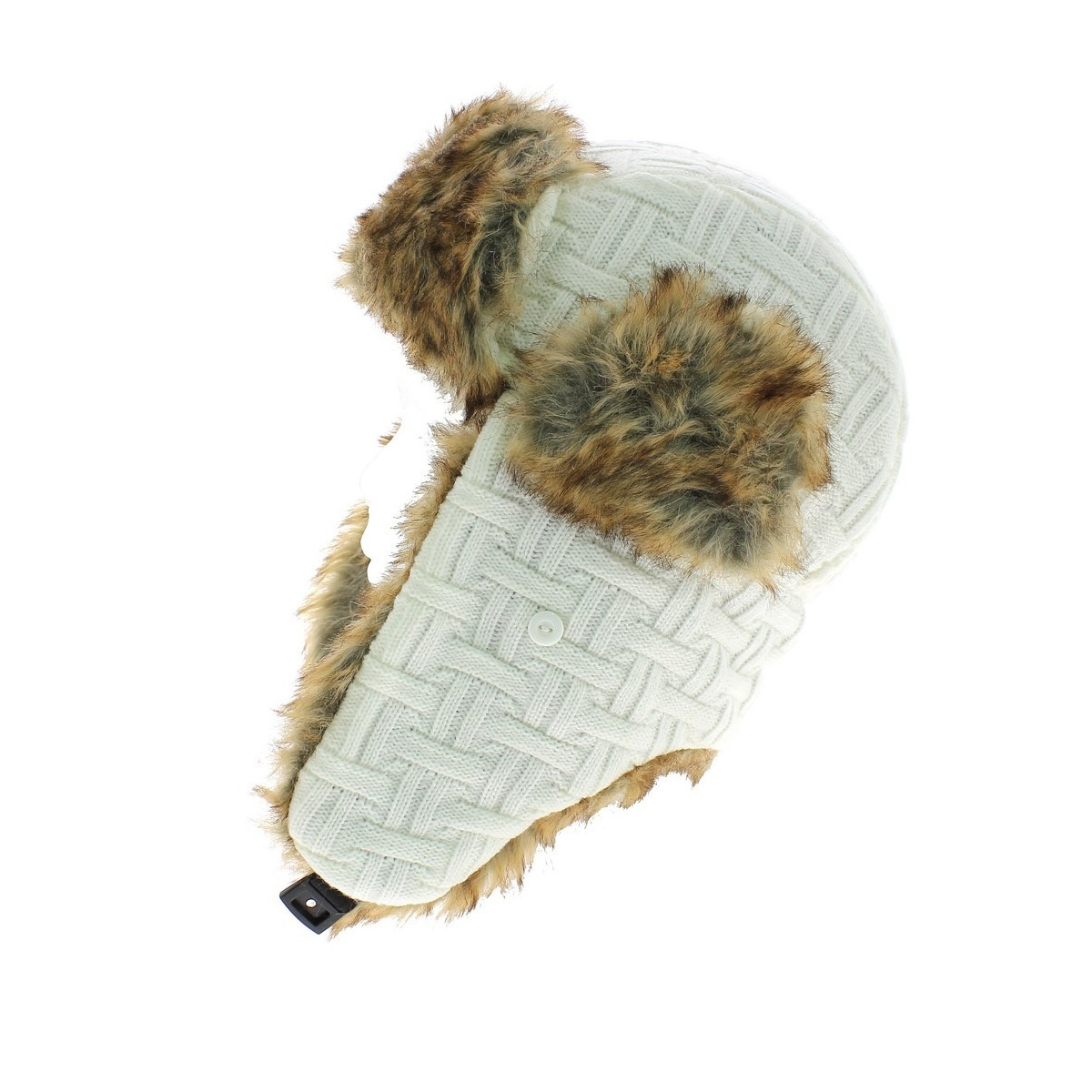 ushanka fake fur white -ushanka man - ushanka Reference : 6095 ...