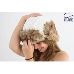 White faux fur ushanka - Atlantis