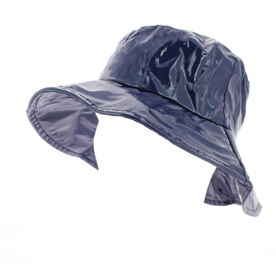 Blue rain hat