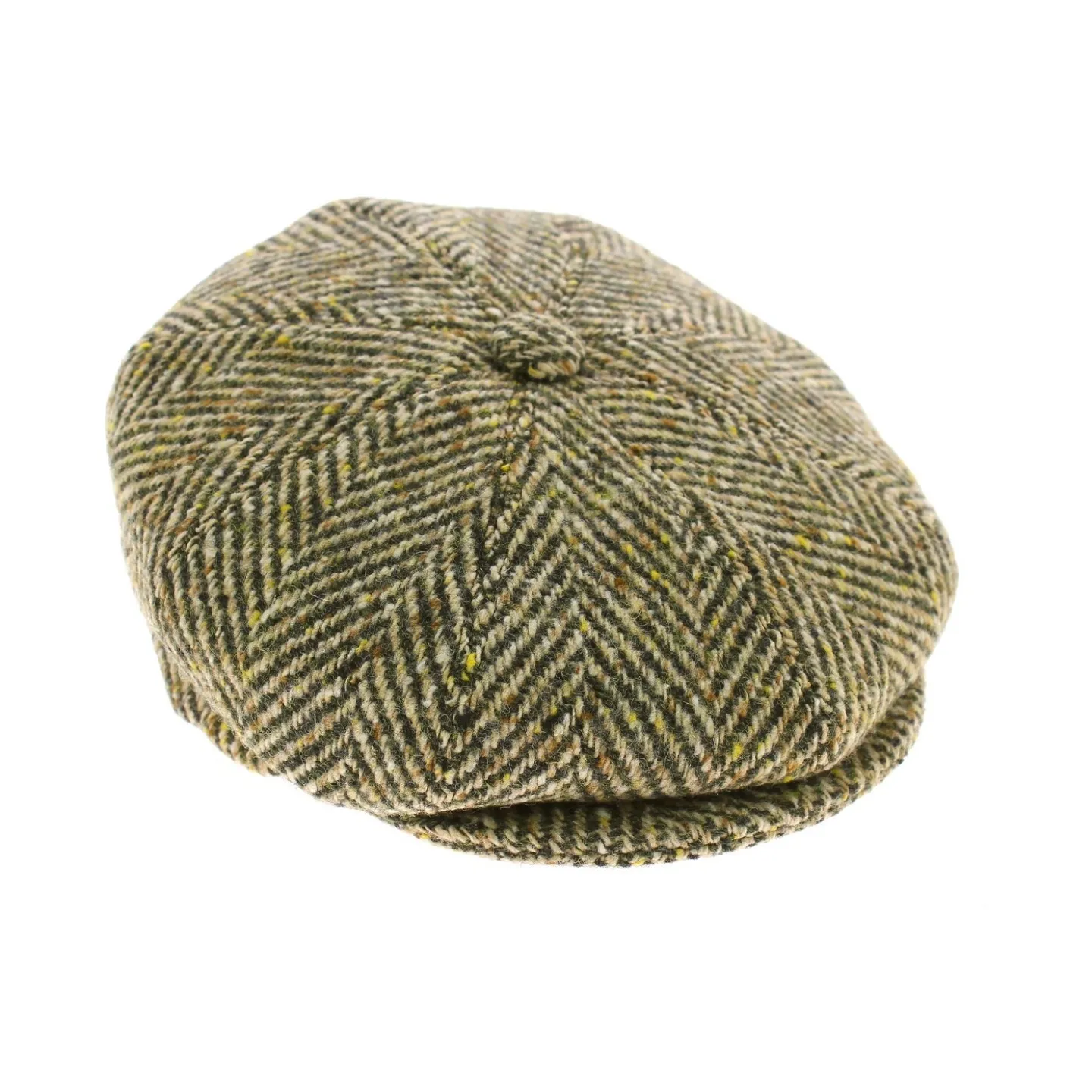 Casquette 8 cotes irlandaise Vert / Beige Reference : 6130 | Chapellerie Traclet
