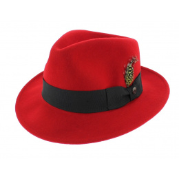 Red Pachuco Fedora Hat - Jaxon