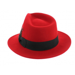 Fedora Red Pachuco Hat - Jaxon