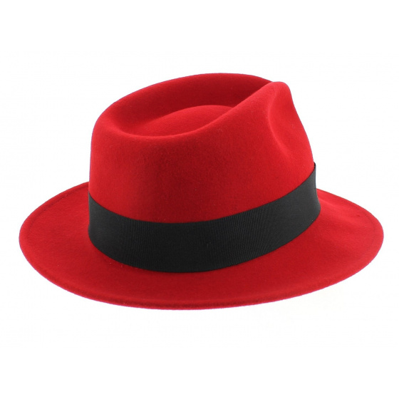 Red Pachuco Fedora Hat - Jaxon Red Pachuco Fedora Hat - Jaxon